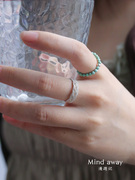 尼泊尔定制925纯银编织戒指个性简约女生闺蜜气质食指戒指环礼物