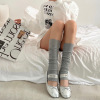 白色显瘦长筒袜堆堆袜女秋季薄款踩脚芭蕾袜纯棉灰色小腿袜腿套