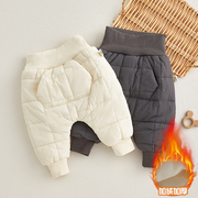 儿童裤子宝宝加厚棉裤冬季过冬女童婴儿男童幼儿高腰外穿加绒冬