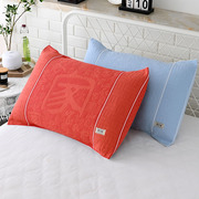纯棉纱布枕巾可固定高端带摁扣半包乳胶枕头套家用加厚一对防滑落