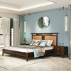 新中式实木床双人床1.8m现代简约轻奢主卧婚床气压，高箱储物双人床