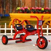 幼儿园儿童三轮车二人骑脚踏三轮车双人自行车，户外运动玩具童车