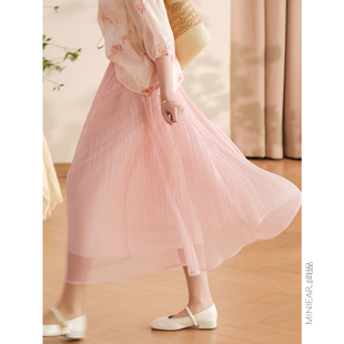 小耳出品安东尼花园春夏两面，穿瑞士网纱半身裙，纯色优雅仙女裙