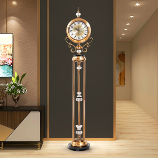 轻奢欧式落地钟客厅立式钟表时钟大气摆件家用创意高端座钟摆现代
