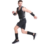 跑步运动负重背心铅块沙袋绑腿隐形装备训练可调钢板加重健身套装