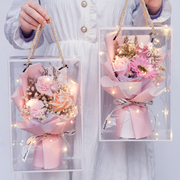 母亲节创意生日礼物香皂，康乃馨玫瑰花束礼盒送女闺蜜妈妈，老师员工