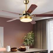 风神吊扇灯餐厅风扇灯，欧式复古带电扇的灯具，家用客厅卧室风扇吊灯