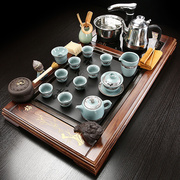 中迪冰裂功夫茶具套装整套客厅，家用陶瓷全自动实木茶盘大茶台茶海