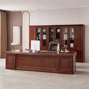 老板桌总裁桌椅组合贴实木，大班台办公桌，简约现代主管经理桌家具