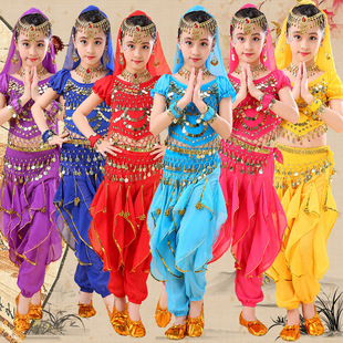 六一少儿肚皮舞蹈服儿童印度舞演出服女孩幼儿园天竺少女表演服装