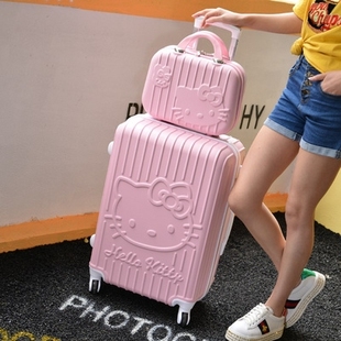 高档可爱拉杆箱女士韩版旅行箱，学生行李箱万向轮20寸登机皮箱子