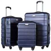 外贸abs旅行箱万向轮pc，行李箱三件套装登机密码拉杆箱包