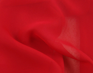 大红色珍珠雪纺纱面料，垂感柔软衬衫服装，裙子汉服高档diy布料夏季