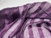 半透光泽感 深紫色竖条提花褶皱肌理欧根纱设计师面料汉服裙布料