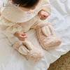 luassy婴儿袜子秋冬宝宝毛绒鞋袜0-1岁儿童可爱加绒加厚男女童袜