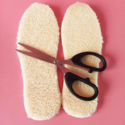 儿童棉鞋垫 可裁剪冬季保暖吸汗羊毛羔绒驼绒男女小孩雪地靴鞋垫
