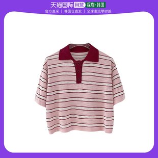 韩国直邮miamasvin条纹针织T恤网上购物中心，销售，触感，条纹