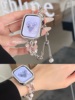 珍珠和水晶金属表链适用于苹果applewatchs978代6543SE静静的表带