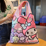 日韩ins大容量购物袋可折叠便携小巧超市环保袋背心袋字母袋