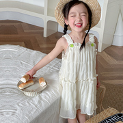女童连衣裙夏季2024韩版裙子儿童洋气吊带裙女宝宝夏装公主裙