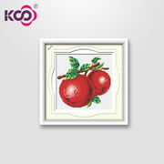 KS十字绣专卖 餐厅水果印花系列 客厅多联画Y612146苹果