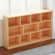 实木书架置物架落地家用客厅儿童玩具，收纳置物架子多层办公室书柜