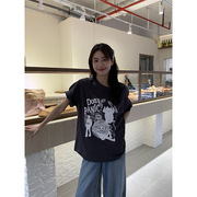 沃特商店 韩国ins韩版创意可爱猫咪t恤女宽松百搭短袖上衣女