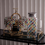 定制轻奢复古茶壶茶杯套装家用精致下午茶水果花茶玻璃茶具水具水