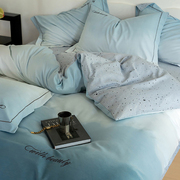 北欧纯棉床上四件套全棉床品简约个性床单被套1.8ｍ高级感可裸睡