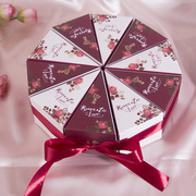 2022结婚喜糖盒糖果包装盒，礼盒婚礼创意纸盒，空盒蛋糕三角盒