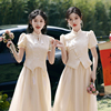 新中式伴娘服女姐妹团礼服2024夏季小个子高级感旗袍平时可穿