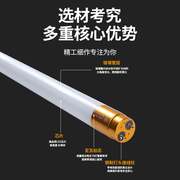 玻璃led光管1.2米T8双W长条节能灯管荧光灯端日光灯40超亮支架