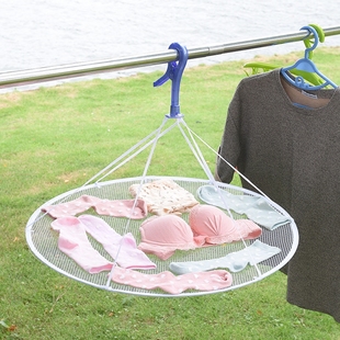 日本晾衣网晾晒网平铺衣服，架折叠晒衣篮晾毛衣防变形网兜袜子神器