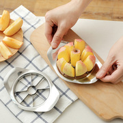 加厚不锈钢切水果切苹果神器切片块分切分割去核器多功能花朵型