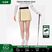 teenieweeniegolf小熊高尔夫女装撞色半身裙，春装高腰包(高腰包，)臀气质短裙