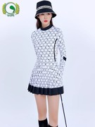 G-LIFE高尔夫女装套装秋冬女士服装网球服golf长袖T恤百褶短裙裤