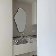 现代简约不规则浴室，镜子卫生间壁挂异形化妆镜，led智能创意梳妆镜