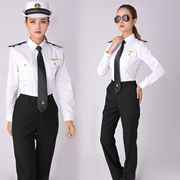 船长海员女制服衬衫游轮游艇船员女生工作服KTV酒吧演出服装