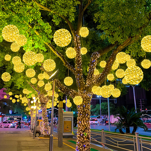 LED彩灯闪灯串灯户外灯满天星灯露营挂树灯藤球灯装饰挂树氛围灯