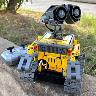 乐高可遥控瓦力机变形器人电动跑车拼装漂移汽车积木拼装男孩玩具