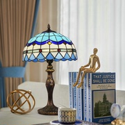定制地中海风格吊灯托斯卡纳壁灯卧室灯走廊灯美式田园彩色玻璃罩
