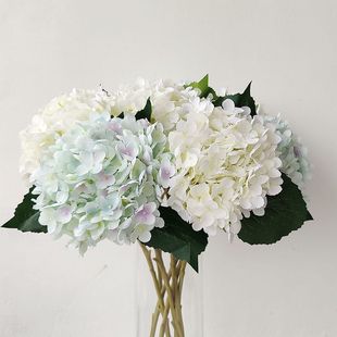 欧式仿真花假花加密白色，小花瓣绣球花绢花客厅，样板房装饰花