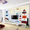 大型灯塔壁画地中海主题墙纸客厅，电视背景壁纸卧室，沙发全屋墙布3d