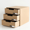 牛皮纸收纳盒桌面抽屉式整理盒办公室，文件夹储物盒纸质多层收纳盒