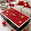 茶几垫桌垫新年红色喜庆氛围感防水防油免洗桌布防烫餐桌垫台面垫