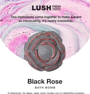 限量款lush黑玫瑰blackrose汽泡弹泡澡球，神秘黑色哥特风滋润