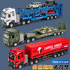 大号合金拖车儿童玩具车，双层汽车平板，运输重型大卡车货车模型男孩