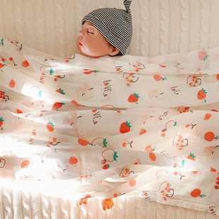 宝宝浴巾包巾婴儿纯棉，纱布竹纤维新生儿婴儿，襁褓包被盖毯超薄单层