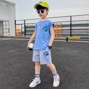 8岁男童夏装套装7儿童短袖短裤，6套装9岁男孩帅气10中大童12岁13岁