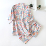 Summer quarter sleeved kimono pajamas 女士夏季七分袖和服睡衣